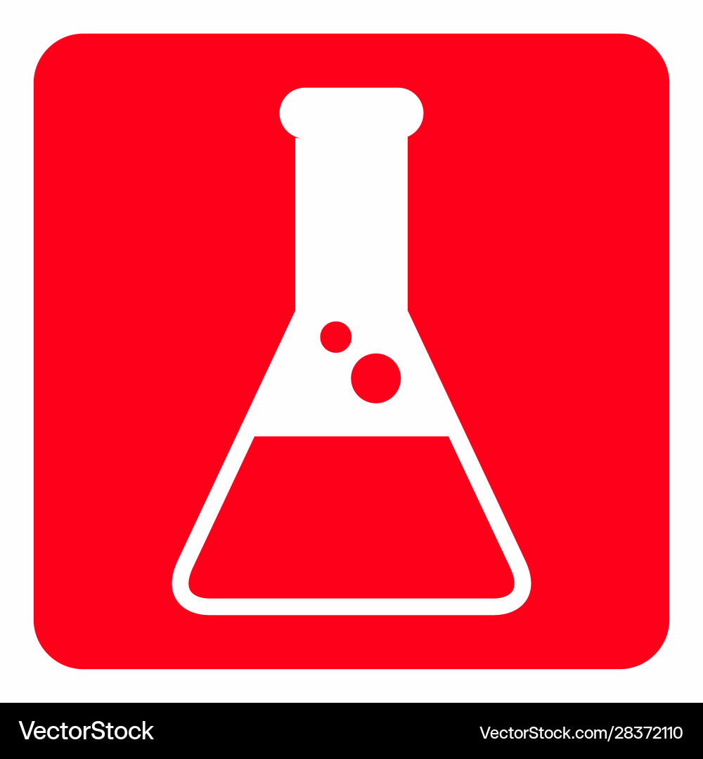 Lab flask icon Lab flask icon Vector Image
