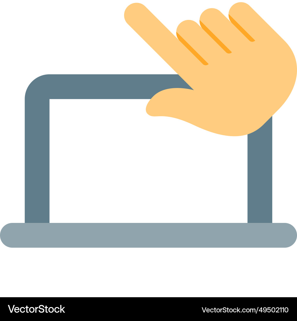 Laptops with touch screen interfaces vector image