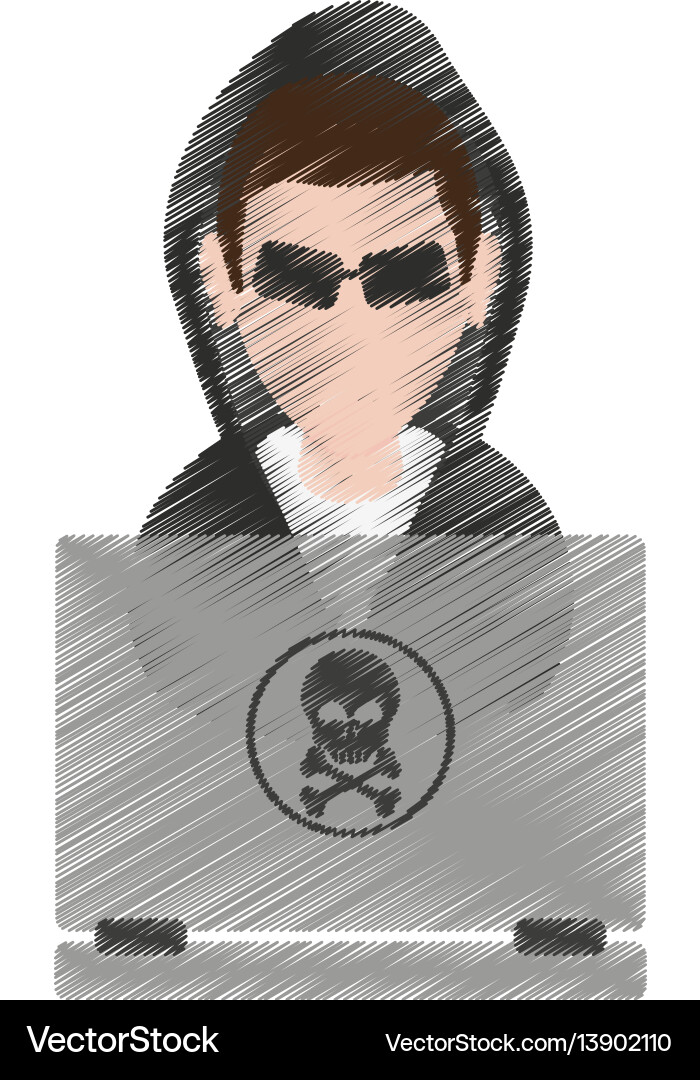 Man Hacker-Symbol-Bild Man Hacker-Symbol-Bild vektorbild