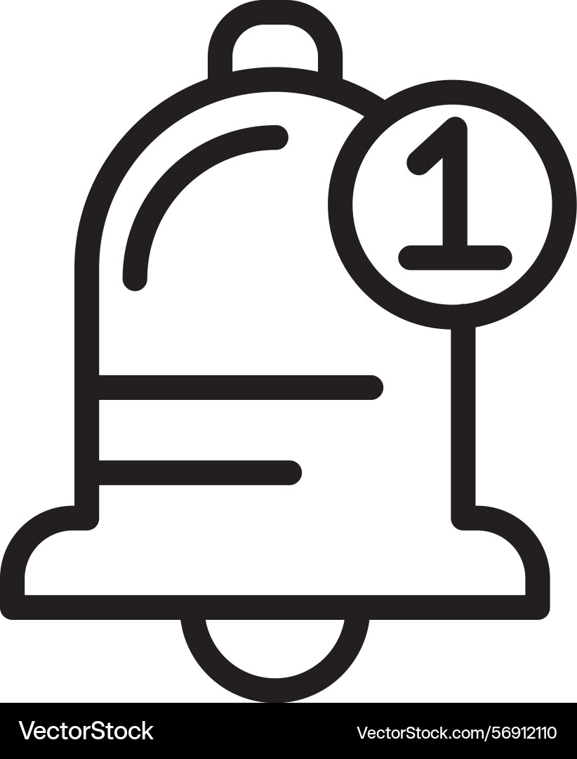Notification linear style icon design Vector Image
