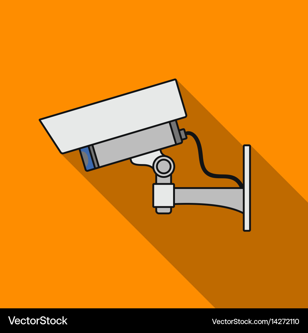 Security camera icon in flat style isolated Vector Image