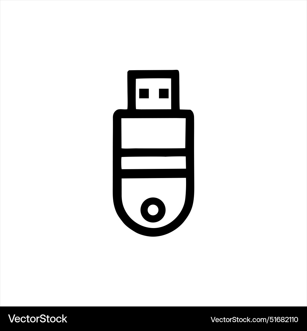Simple usb flash disk with minimalist and modern Simple usb flash disk with minimalist and modern vector image