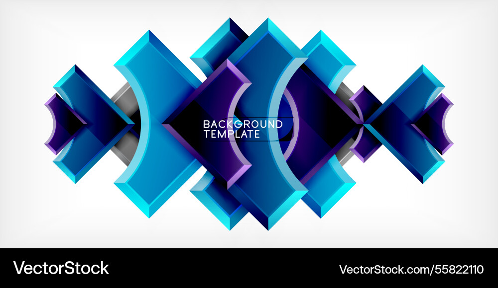 Square arrow shapes with round elements Vector Image