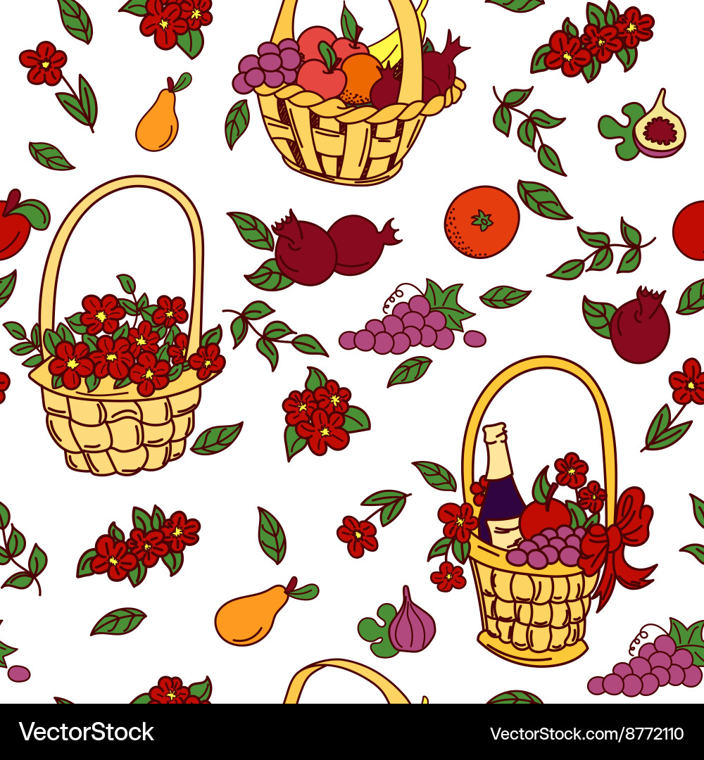 Summer seamless pattern background Vector Image