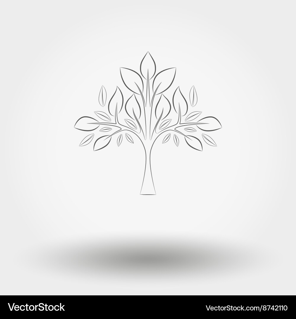 Tree line vector image