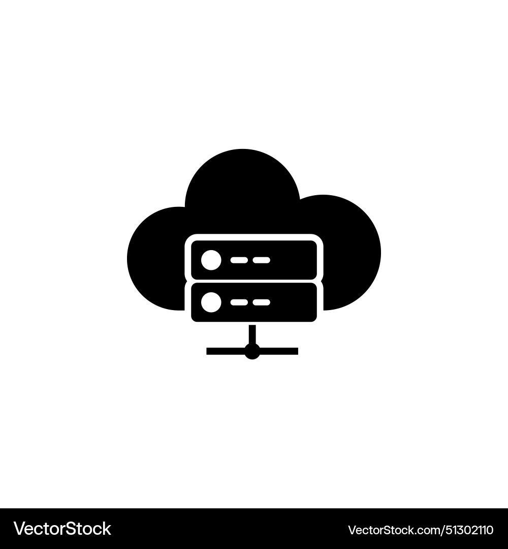Web cloud computing server hosting database flat Web cloud computing server hosting database flat vector image