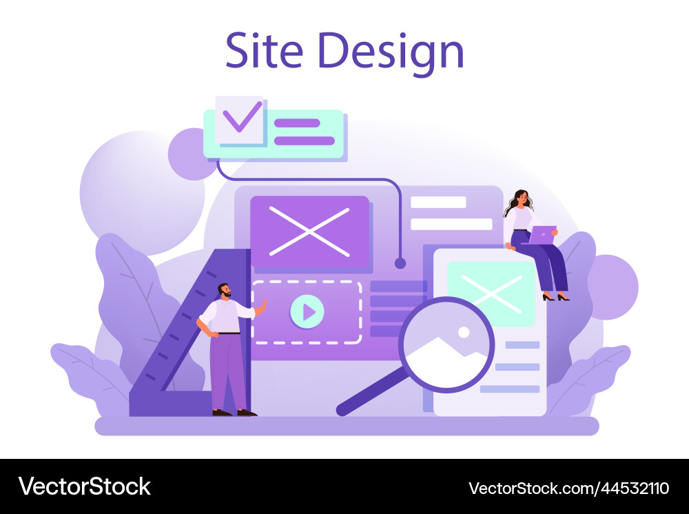 Web site design concept presenting content on Web site design concept presenting content on vector image