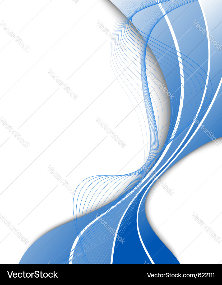 Abstract blue wave Royalty Free Vector Image - VectorStock
