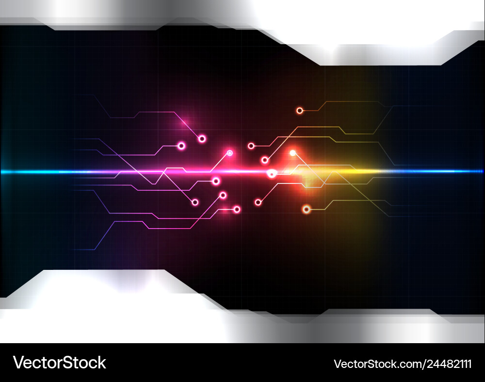 Abstract digital technology circuit system Abstract digital technology circuit system vector image