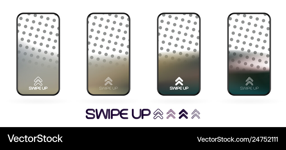 Abstract gradient swipe up icon background Vector Image