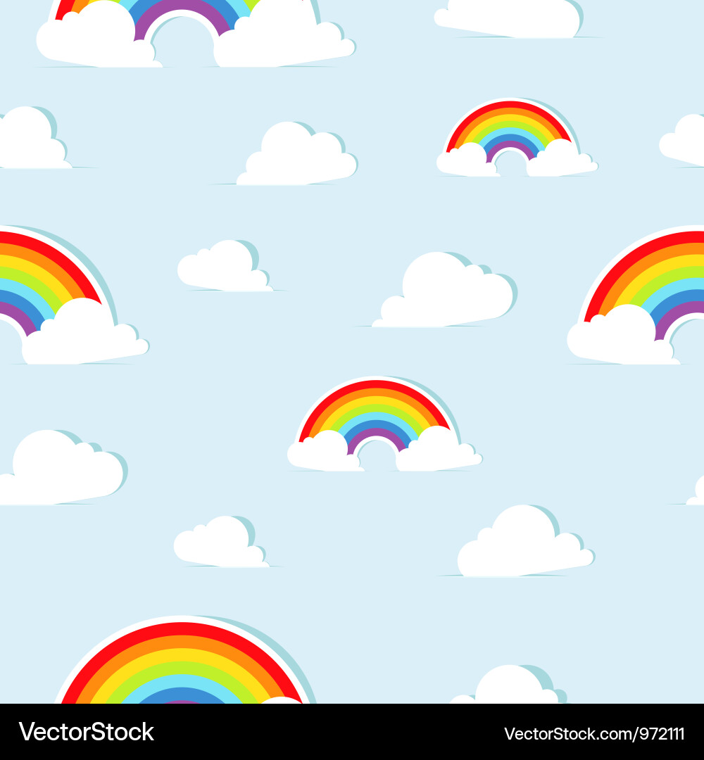 Abstract Rainbow Seamless Pattern vector image