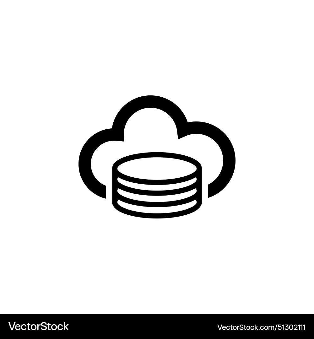 Cloud Computing Datenbank Server flach Cloud Computing Datenbank Server flach vektorbild