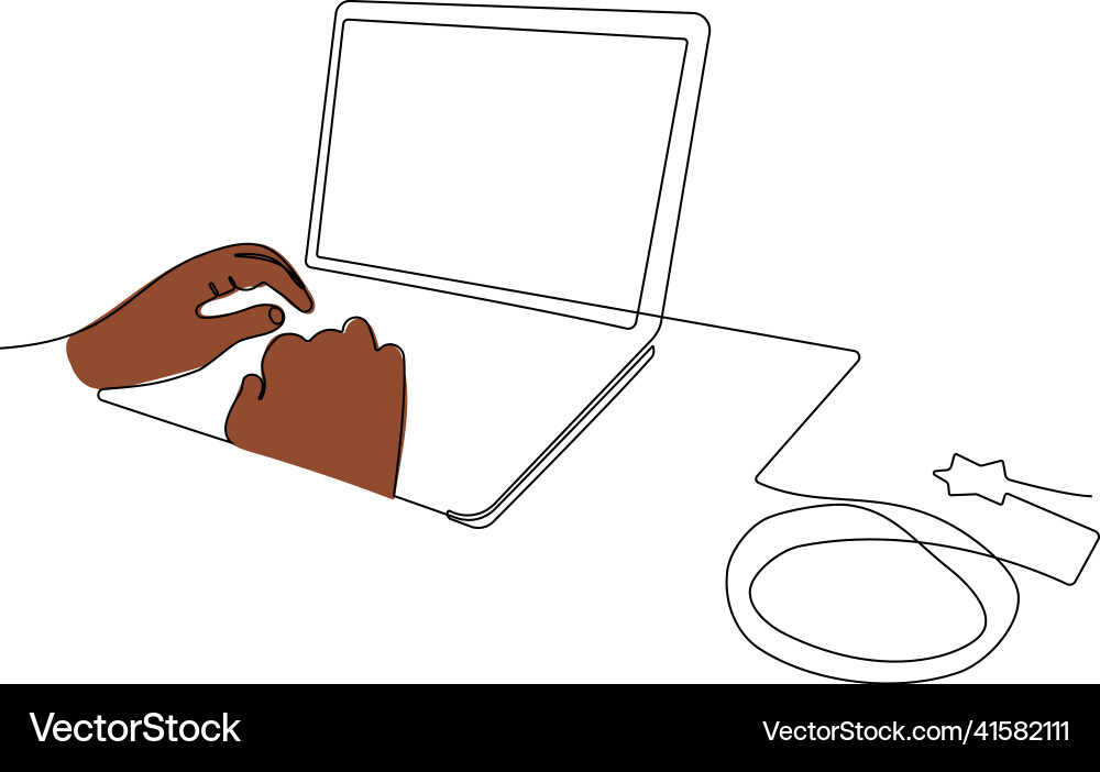 Continuous one line drawing of top view Continuous one line drawing of top view Vector Image