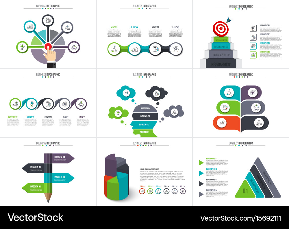 Data Analysis & Process Flow vector image