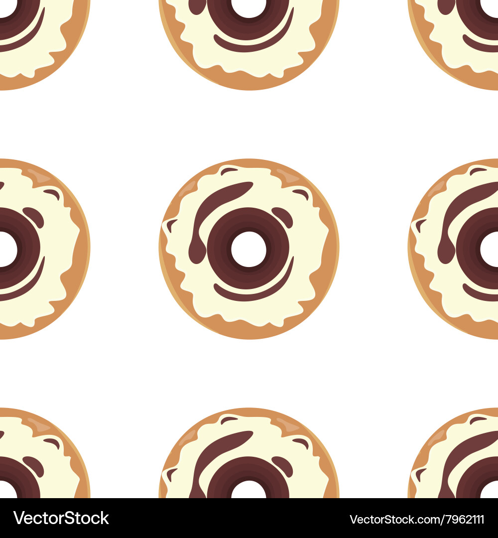 Donut seamless background texture pattern vector image