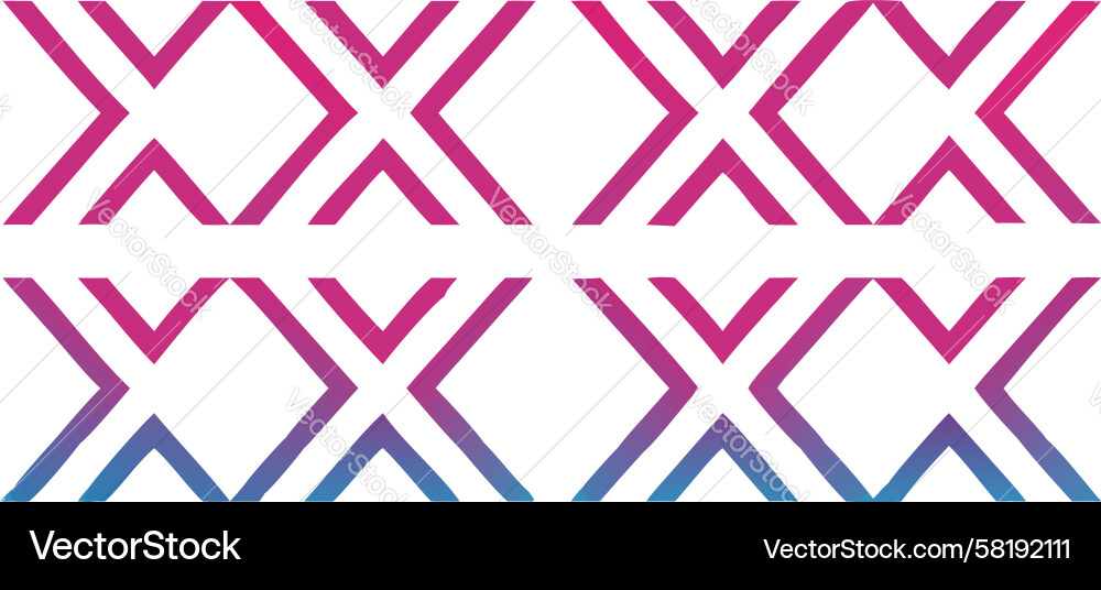 Dynamic Interlocking X Pattern Vector Image