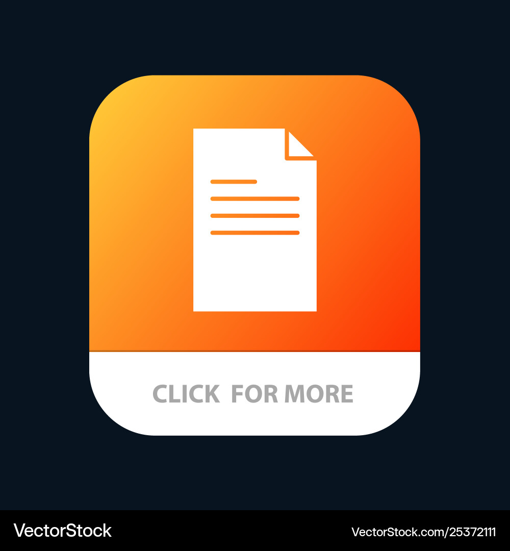 File text data report mobile app button android File text data report mobile app button android vector image