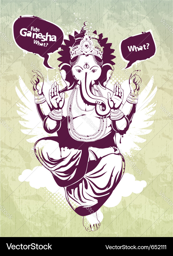 Ganesha Graffiti Art vector image