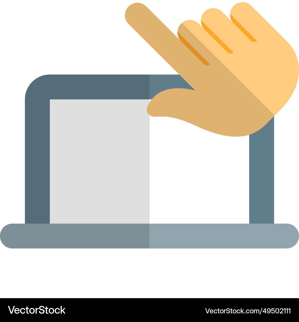 Laptops with touch screen interfaces vector image