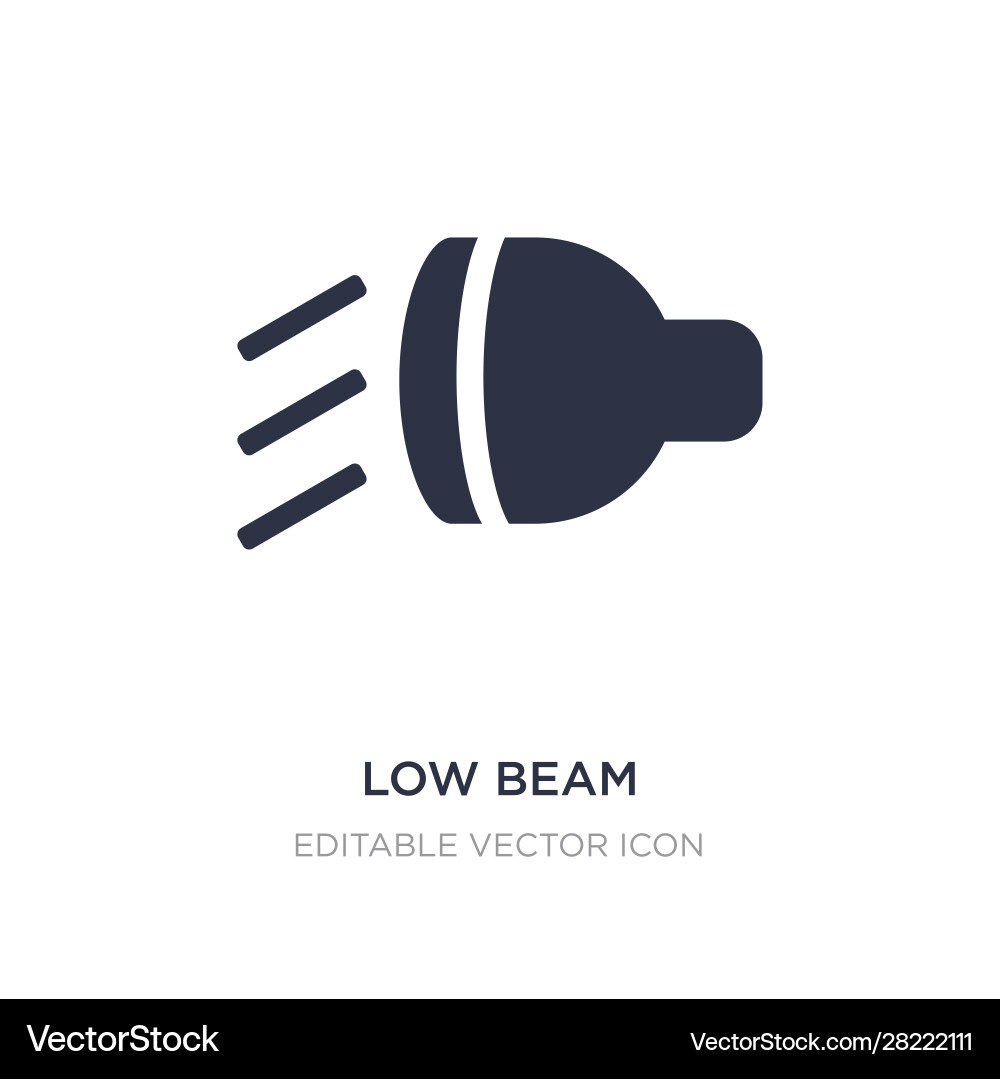 Low beam icon on white background simple element Low beam icon on white background simple element vector image