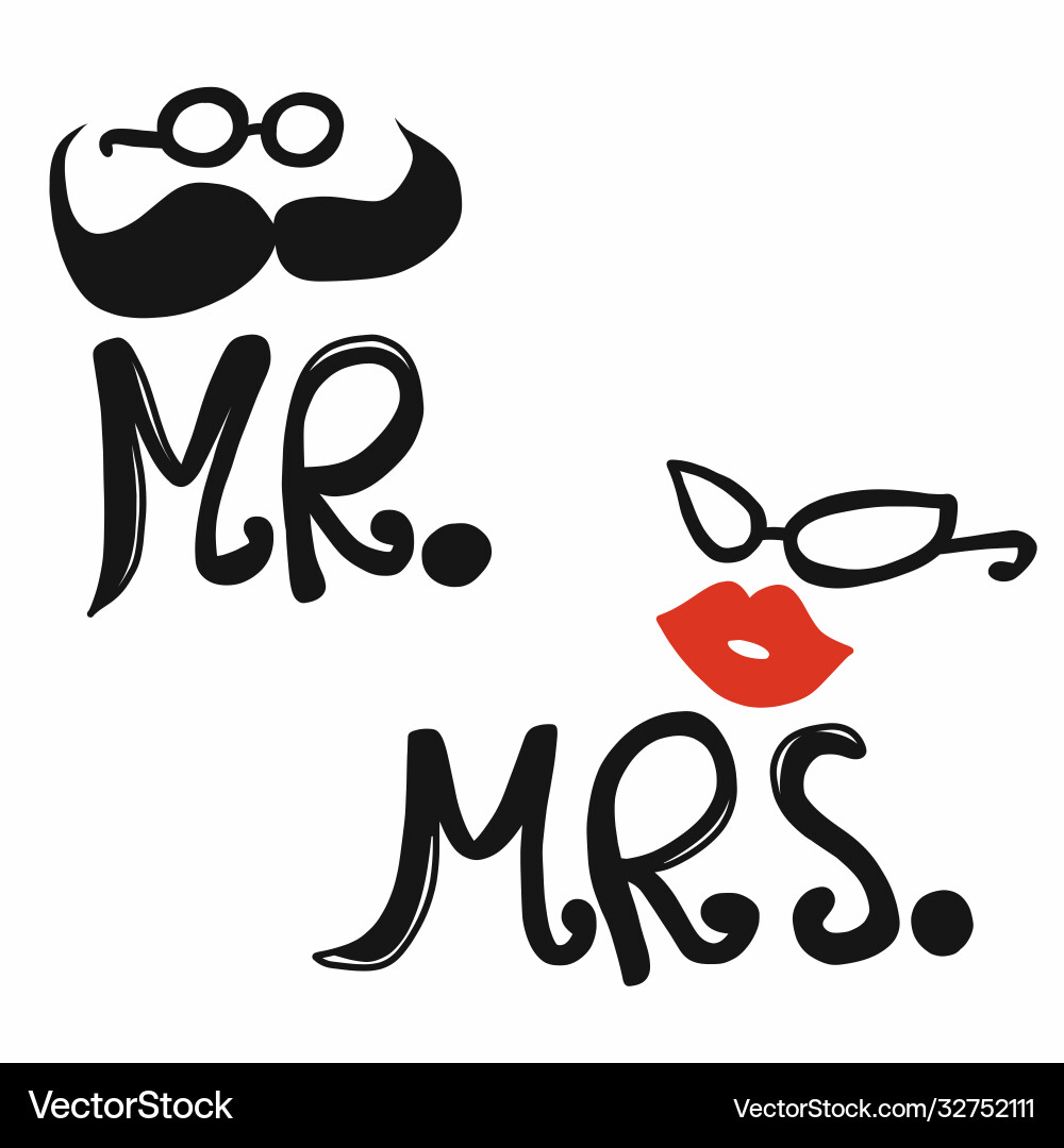 Mr and mrs icon Mr and mrs icon vector image