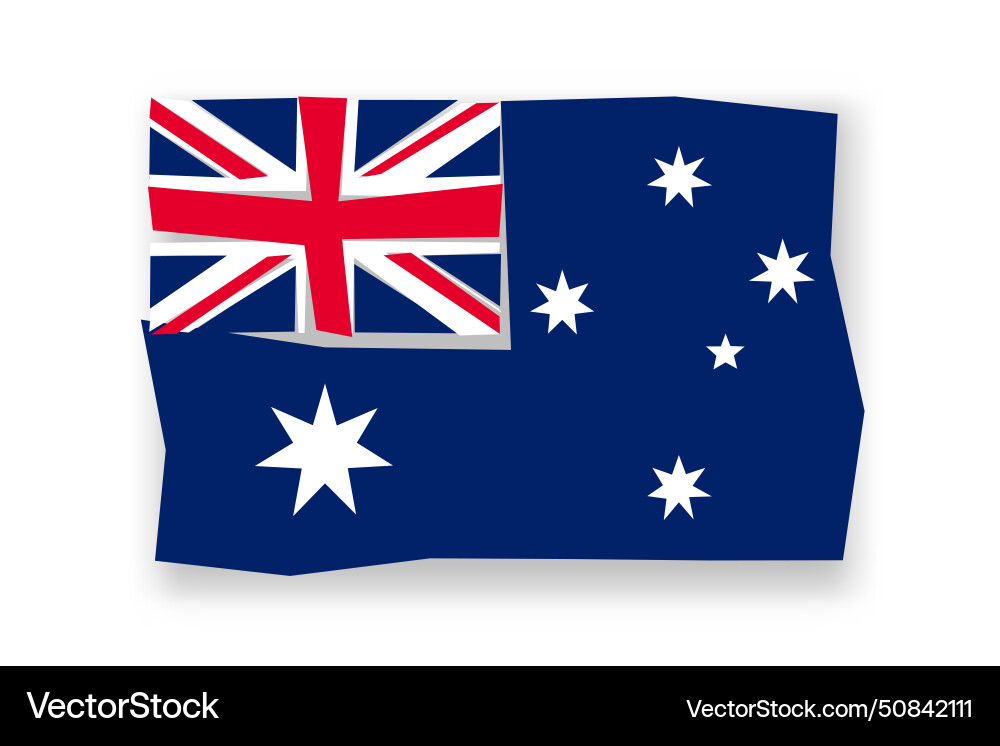 Papercut flag of australia Royalty Free Vector Image