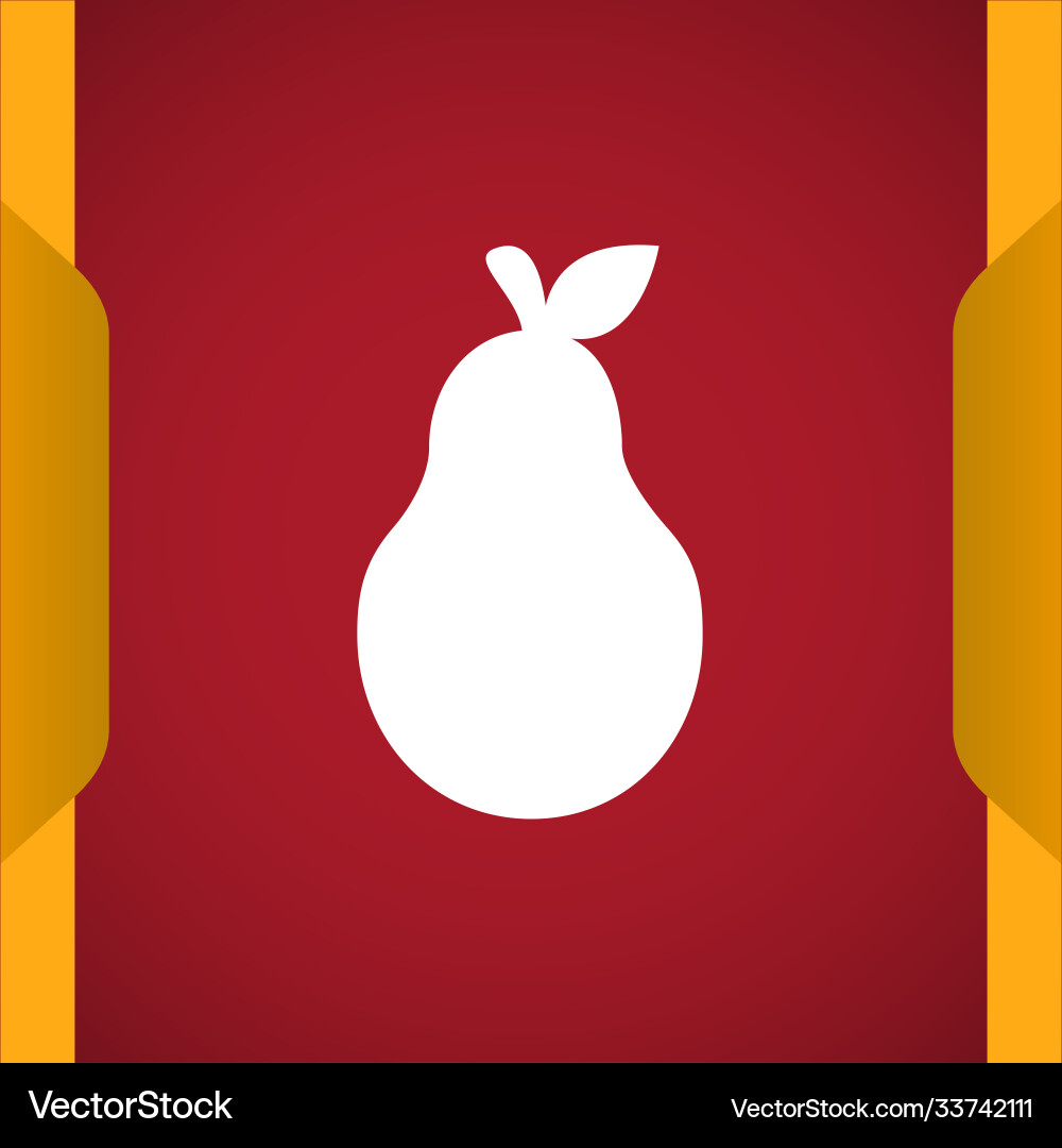 Pear icon for web and mobile vector image