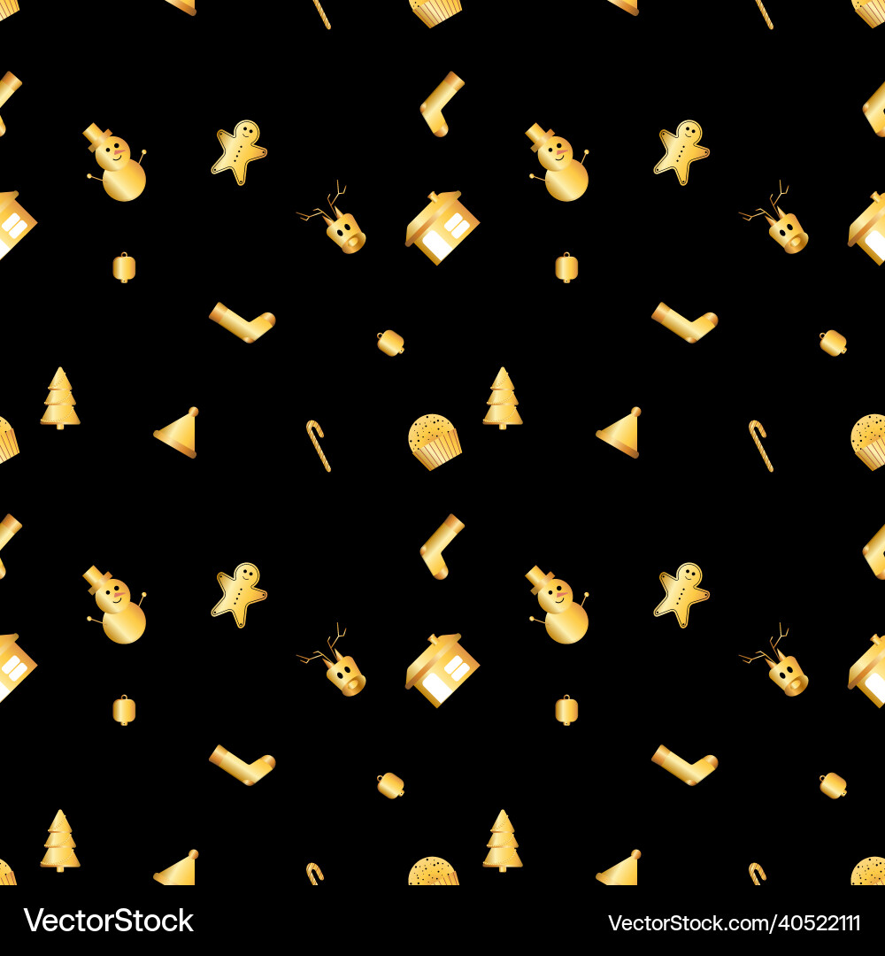 Rounded corner christmas object pattern created Rounded corner christmas object pattern created Vector Image
