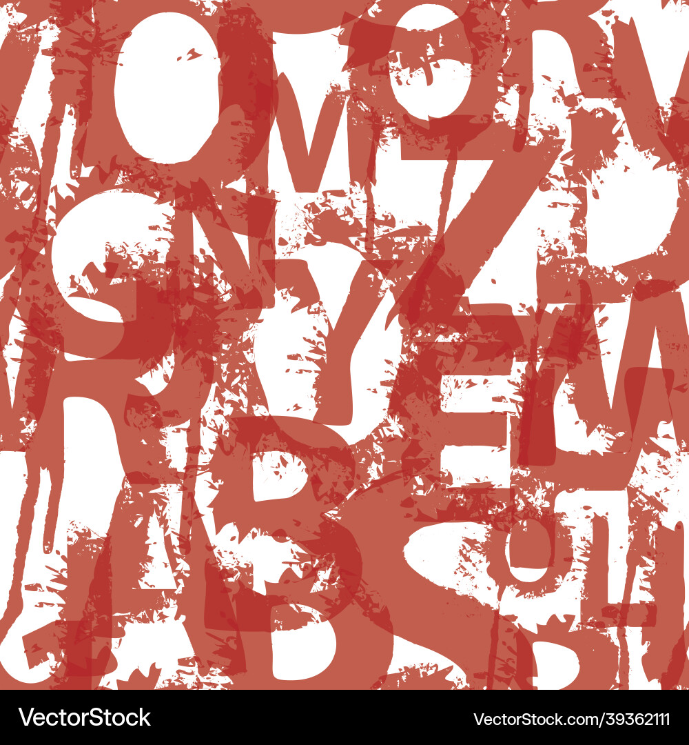 Seamless pattern with letters in form of blots Seamless pattern with letters in form of blots vector image