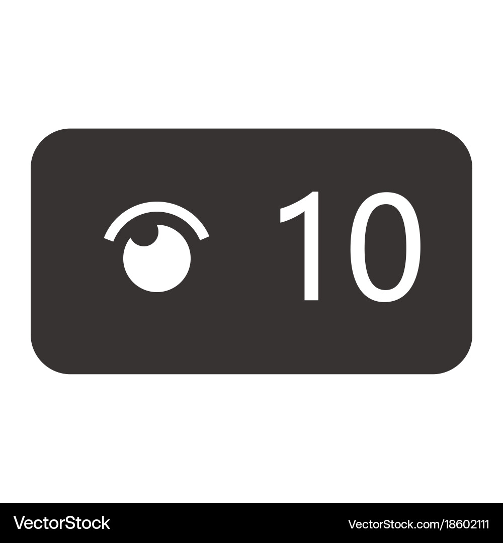 Video views counter user count of live vector image