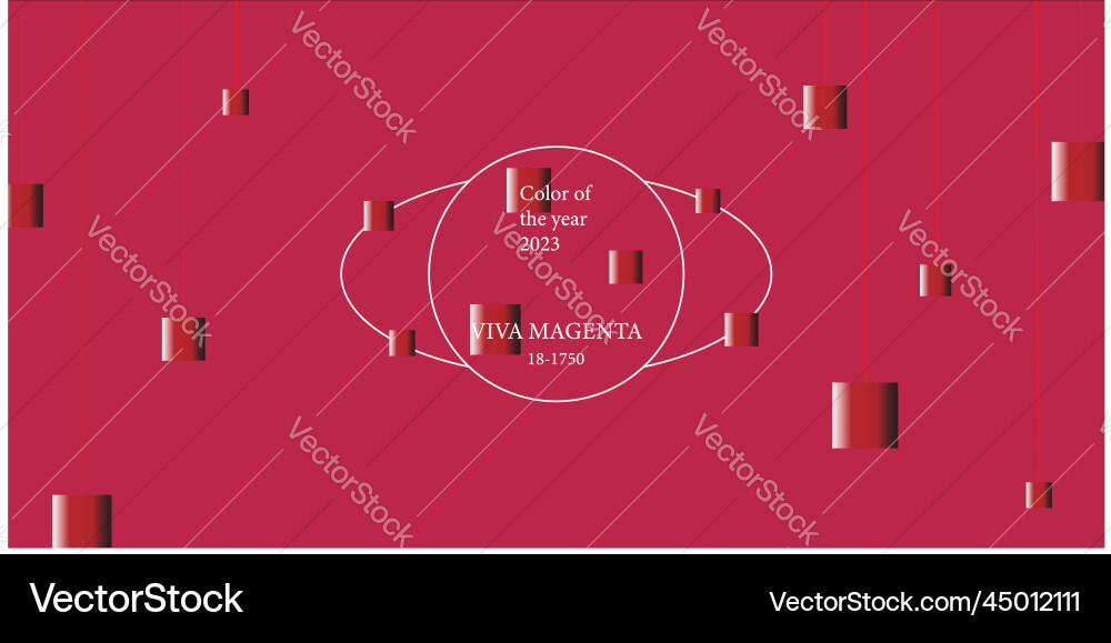 Viva magenta color background with gradient square Viva magenta color background with gradient square vector image