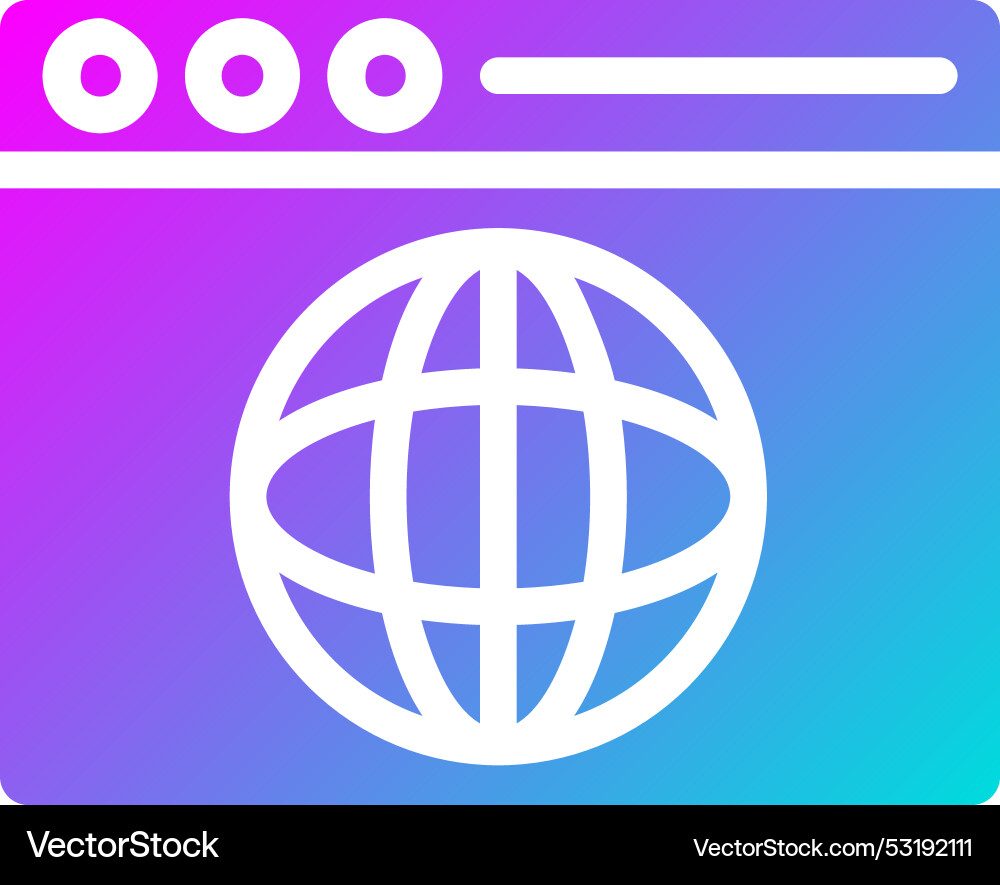 Web browser icon design vector image