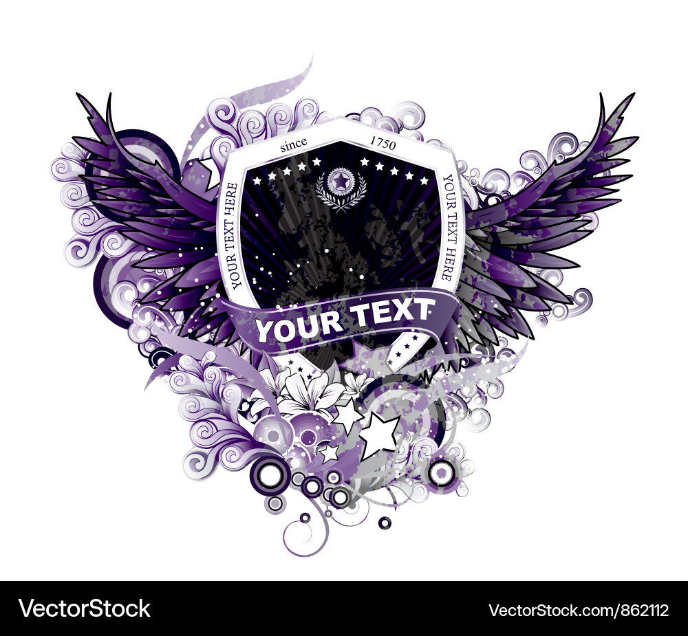 Abstract with label Vector Image