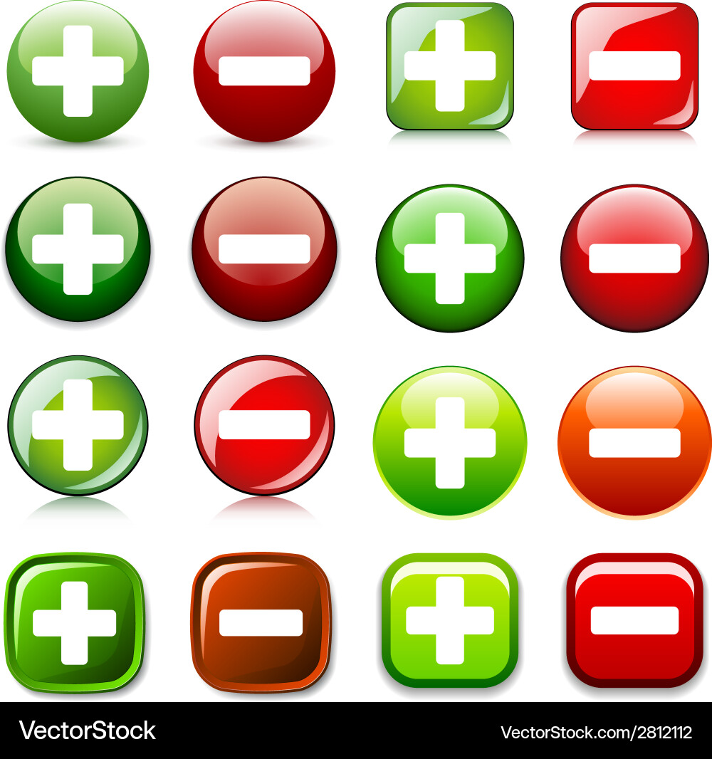 Add delete or show hide color buttons vector image