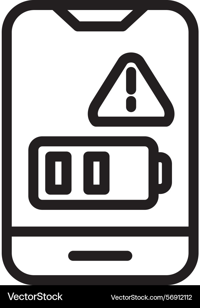 Alert linear style icon design vector image