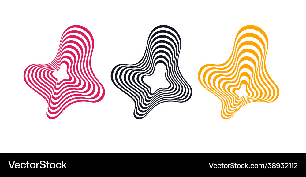 Amorphous element with effect visual vector image