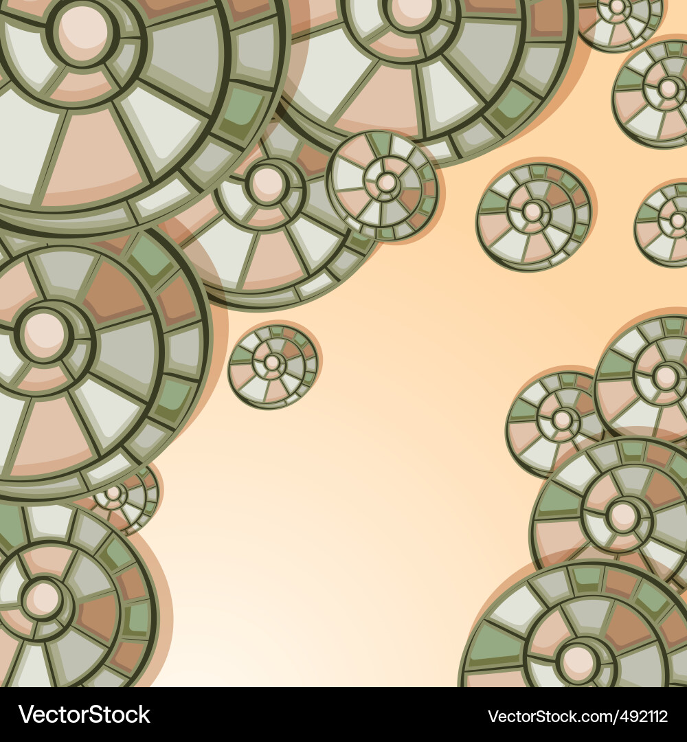 Background with snail shells vector image