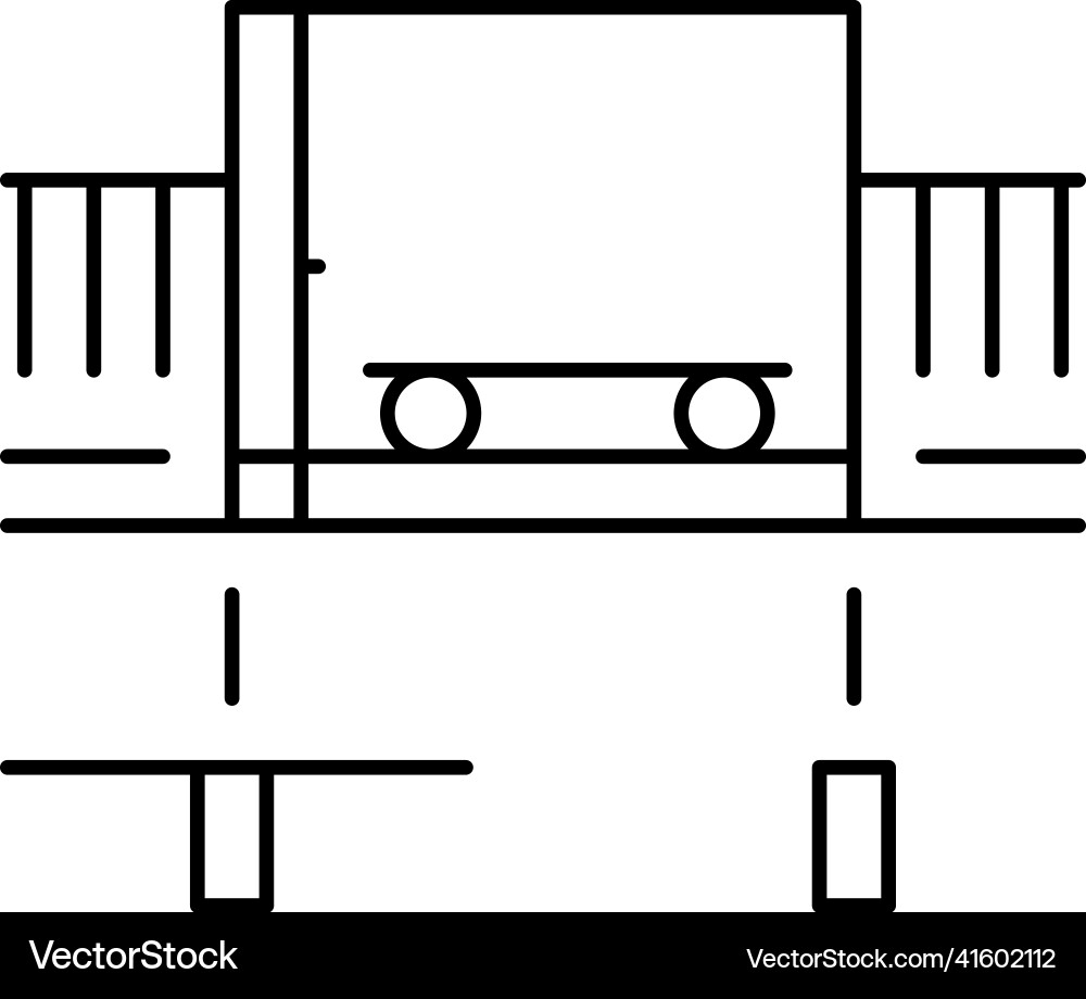 Bulk handling system line icon Bulk handling system line icon Vector Image