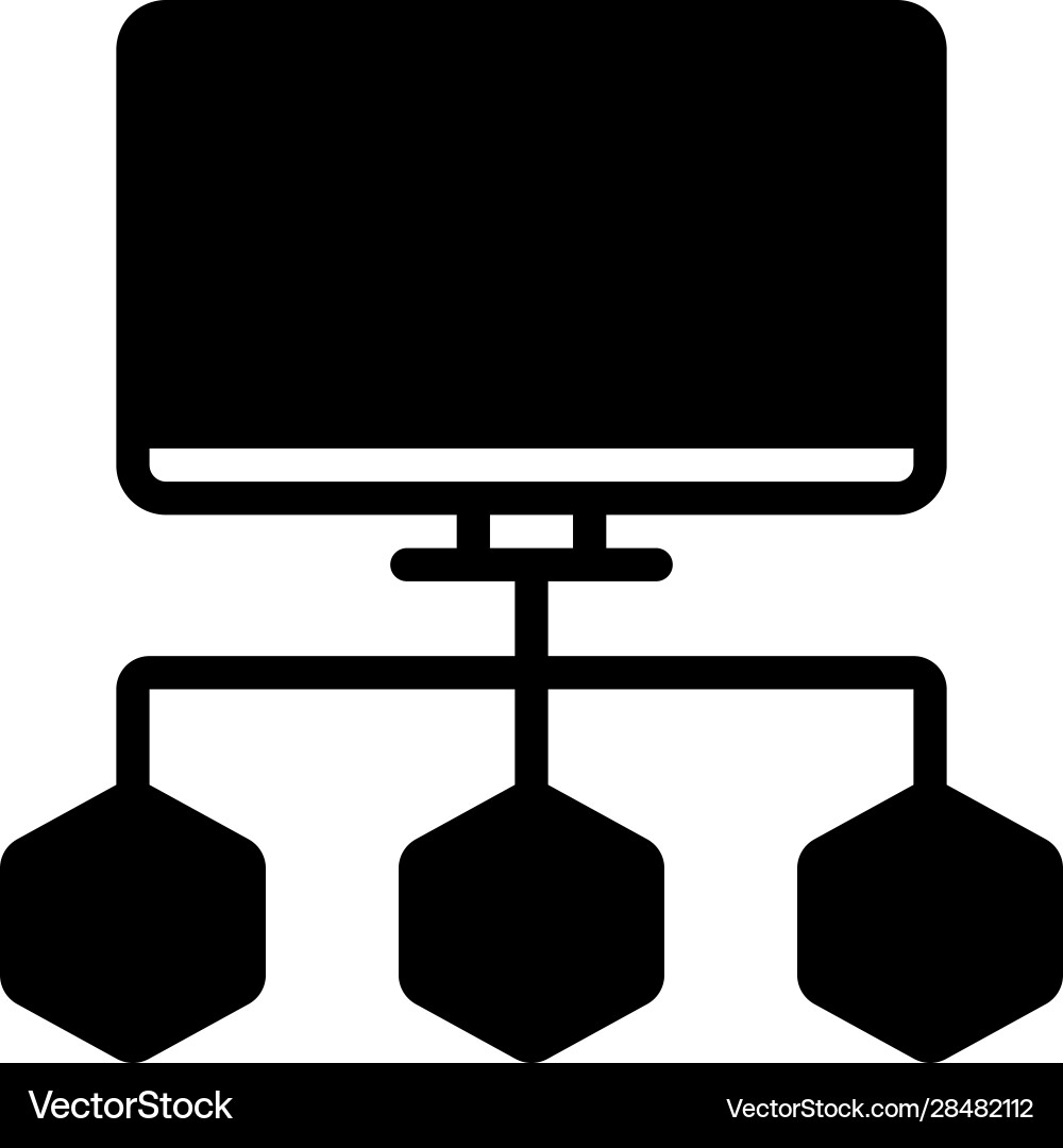 Connecte data flow chart vector image