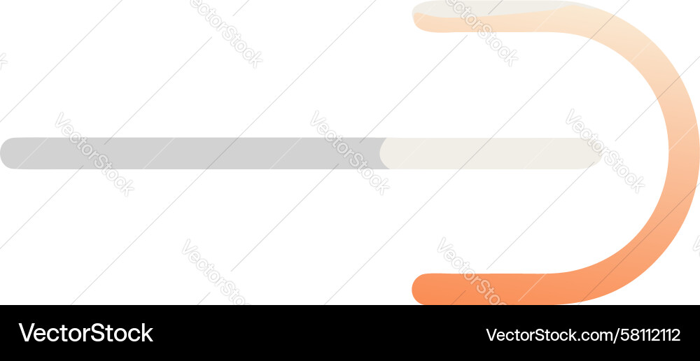 Curved Arrow Icon - Loop Symbol Vector Image