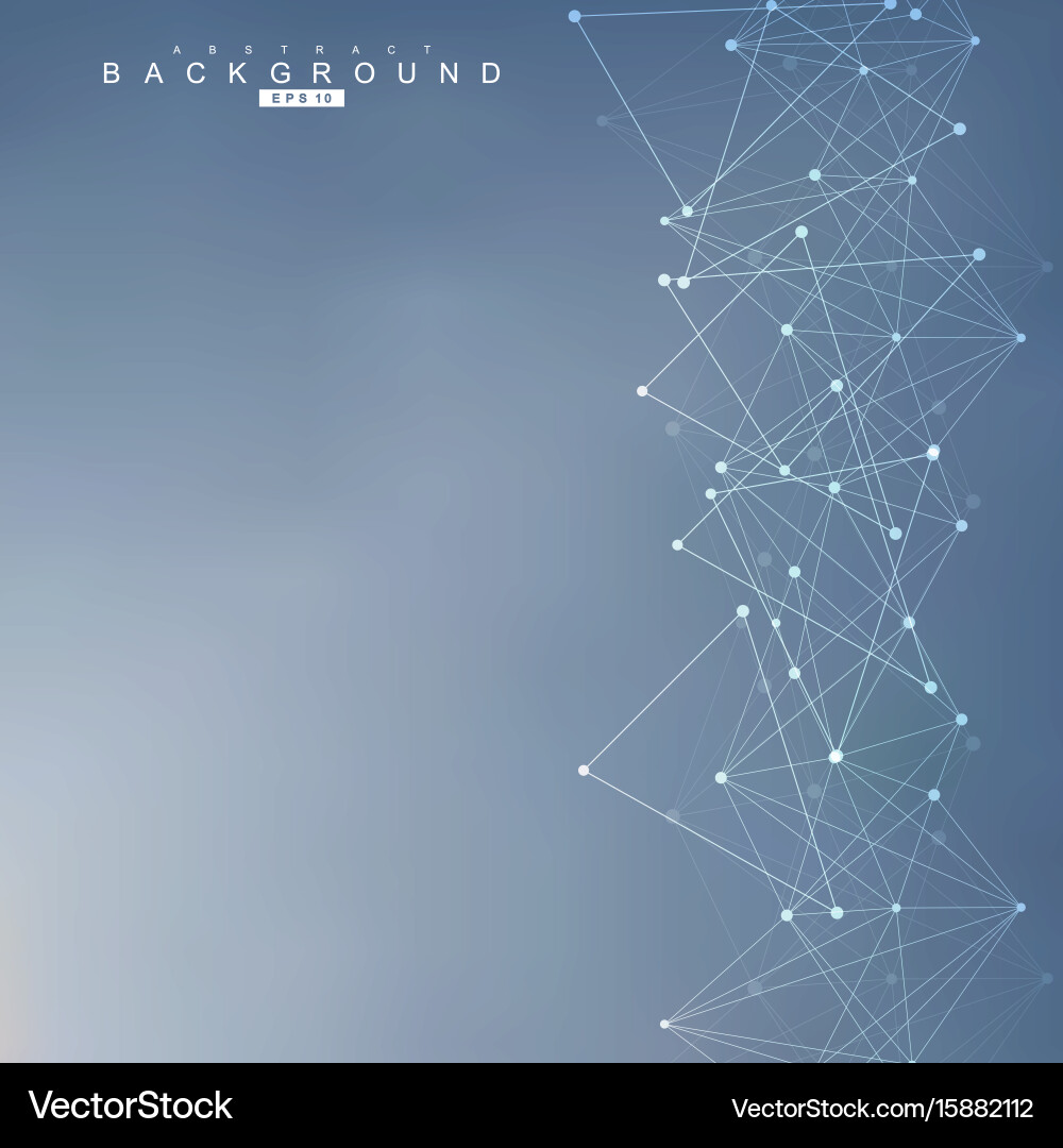 Geometric abstract background with connected line vector image