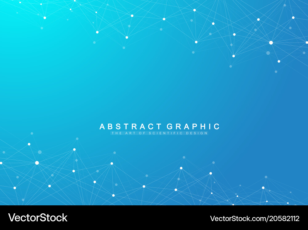 Geometric abstract background with connected line vector image