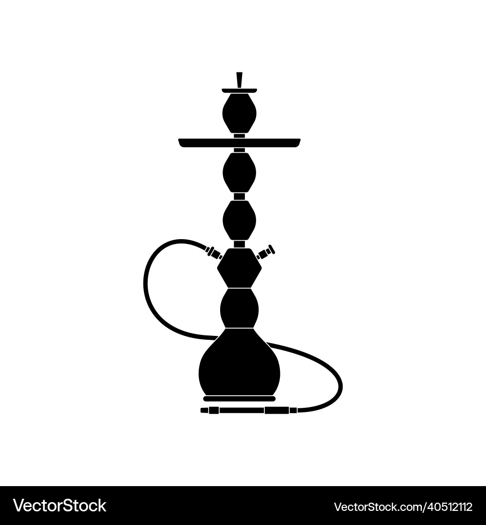 Hookah icon in the form of a flat pattern Vector Image