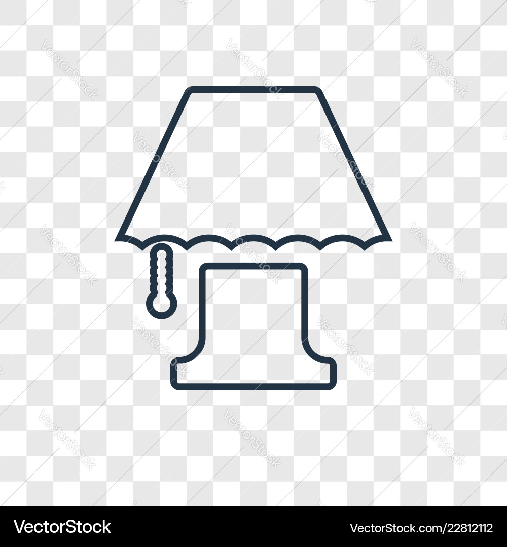 Lamp concept linear icon isolated on transparent Lamp concept linear icon isolated on transparent vector image