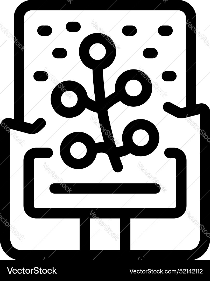 Microchip analysis representing semiconductor Vector Image