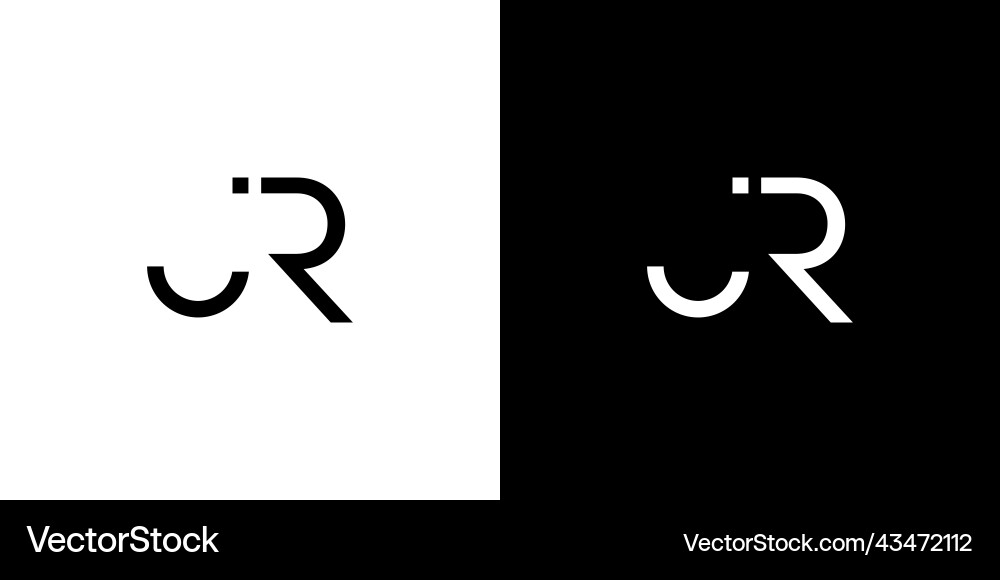 Modern and elegant jr initials logo design Modern and elegant jr initials logo design vector image