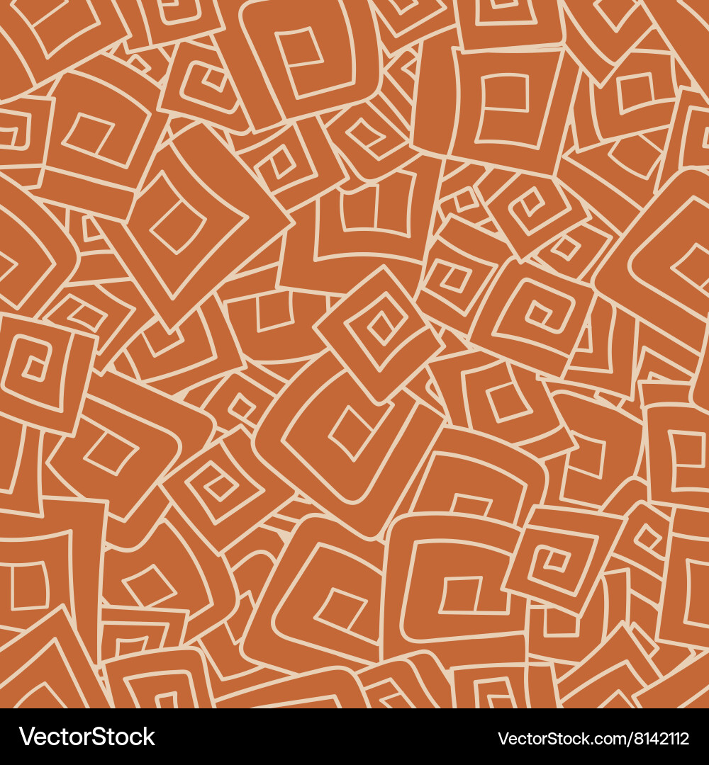 Seamless pattern from squares spirals rhombus vector image
