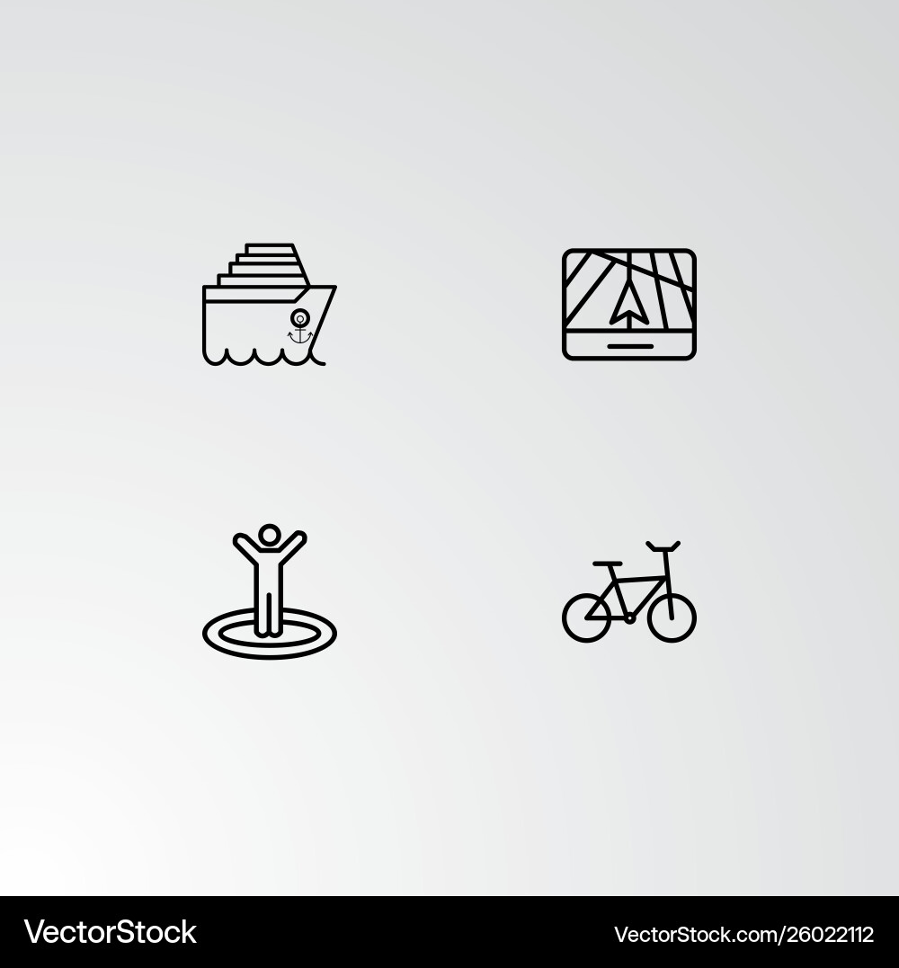 Set 4 perfect icons for navigation Vector Image