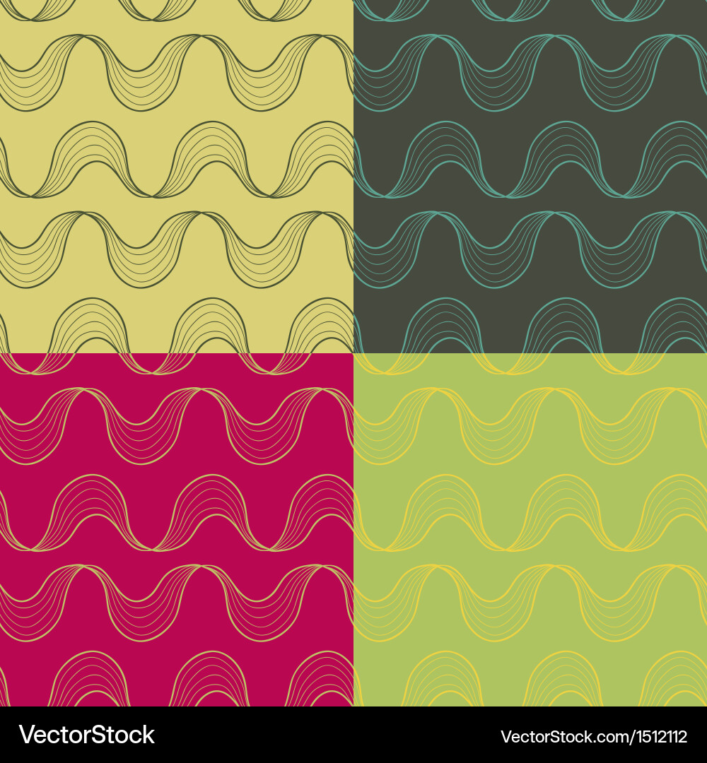 Set of abstract seamless patterns Vector Image