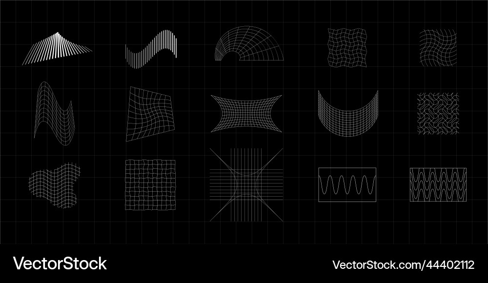 Set of retro futuristic design elements Set of retro futuristic design elements Vector Image